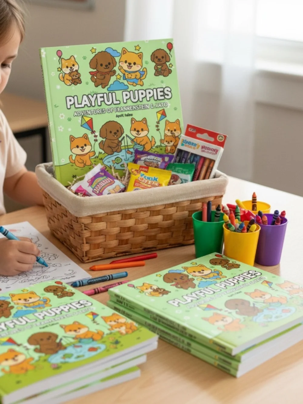 PLAYFUL PUPPIES Coloring & Activity Book — Puppy Love in Every Page! 🐶